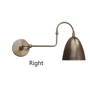 Light Bronze Nordic wall lamp. Solid Brass Wall Lamp. Available in 4 colors, 2 finishes.