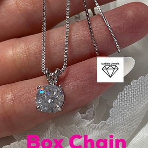8mm High Quality Shiny Cubic Zirconia Necklace. Simple Minimalist Single Stone Pendant. Classic Jewelry. Unisex Jewelry.
