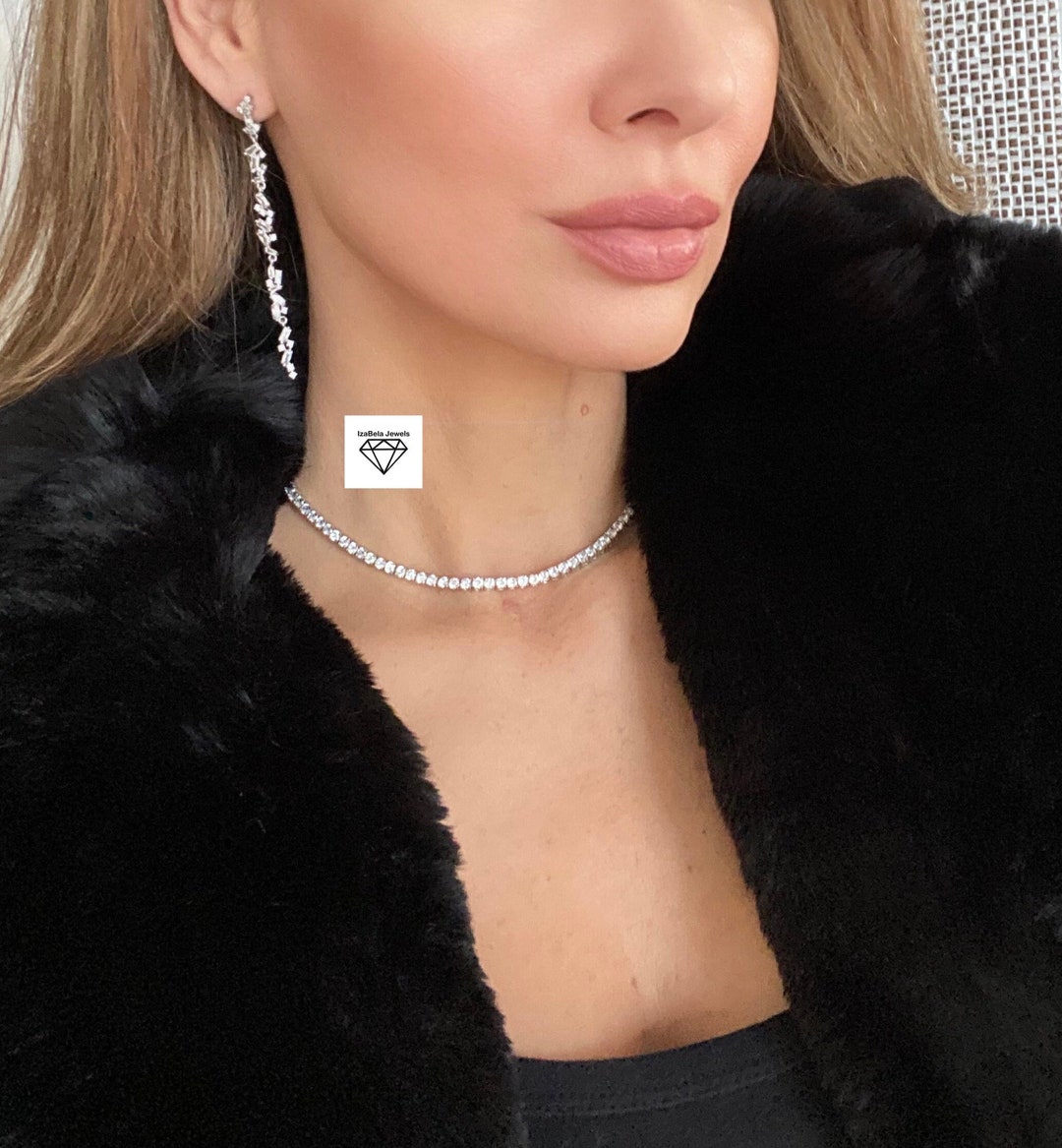 Alexa Earrings. High Quality Long Cubic Zirconia Earrings. Etsy