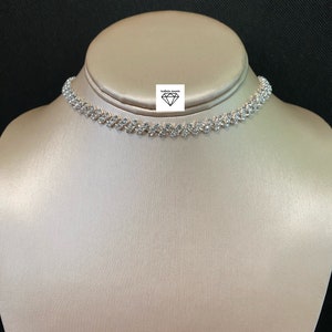 Stella Choker. Gorgeous Choker Necklace with Sparkly Glass Crystals. Trendy Choker. Celebrity Choker. Bridal Necklace. image 5