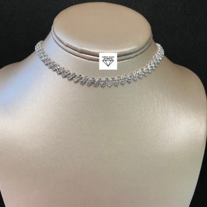 Stella Choker. Gorgeous Choker Necklace with Sparkly Glass Crystals. Trendy Choker. Celebrity Choker. Bridal Necklace. image 2