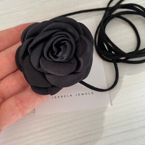 Black Flower Choker Black Rose Choker Velvet Rose Gothic Jewelry