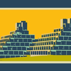 Impressão de cartão postal Ziggurats - Impressão Giclée de edição limitada em tamanhos A padrão (A1-A4) - sem moldura, papel artístico Lustre ou Matte