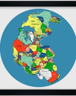 Pangea Map - High Quality Giclée Print on Hahnemuhle Pearl Paper