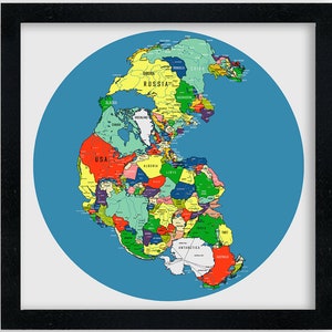 Pangaea Karte - Limitierte Auflage Giclée Druck - verschiedene Größen