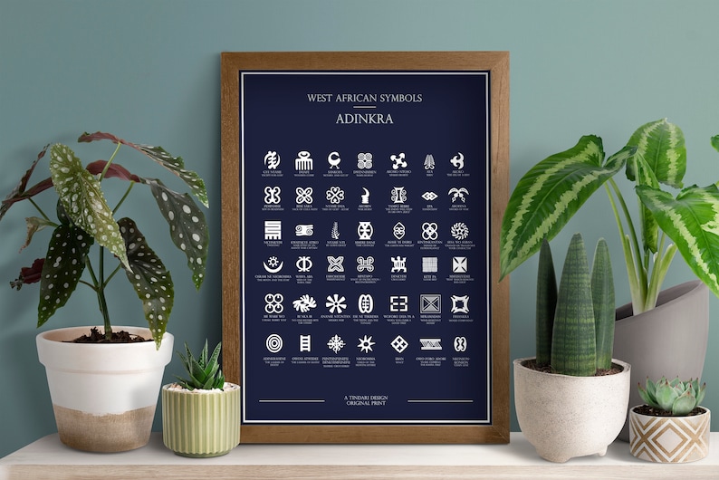 West African Adinkra Symbols Limited Edition Giclée Print in Standard A