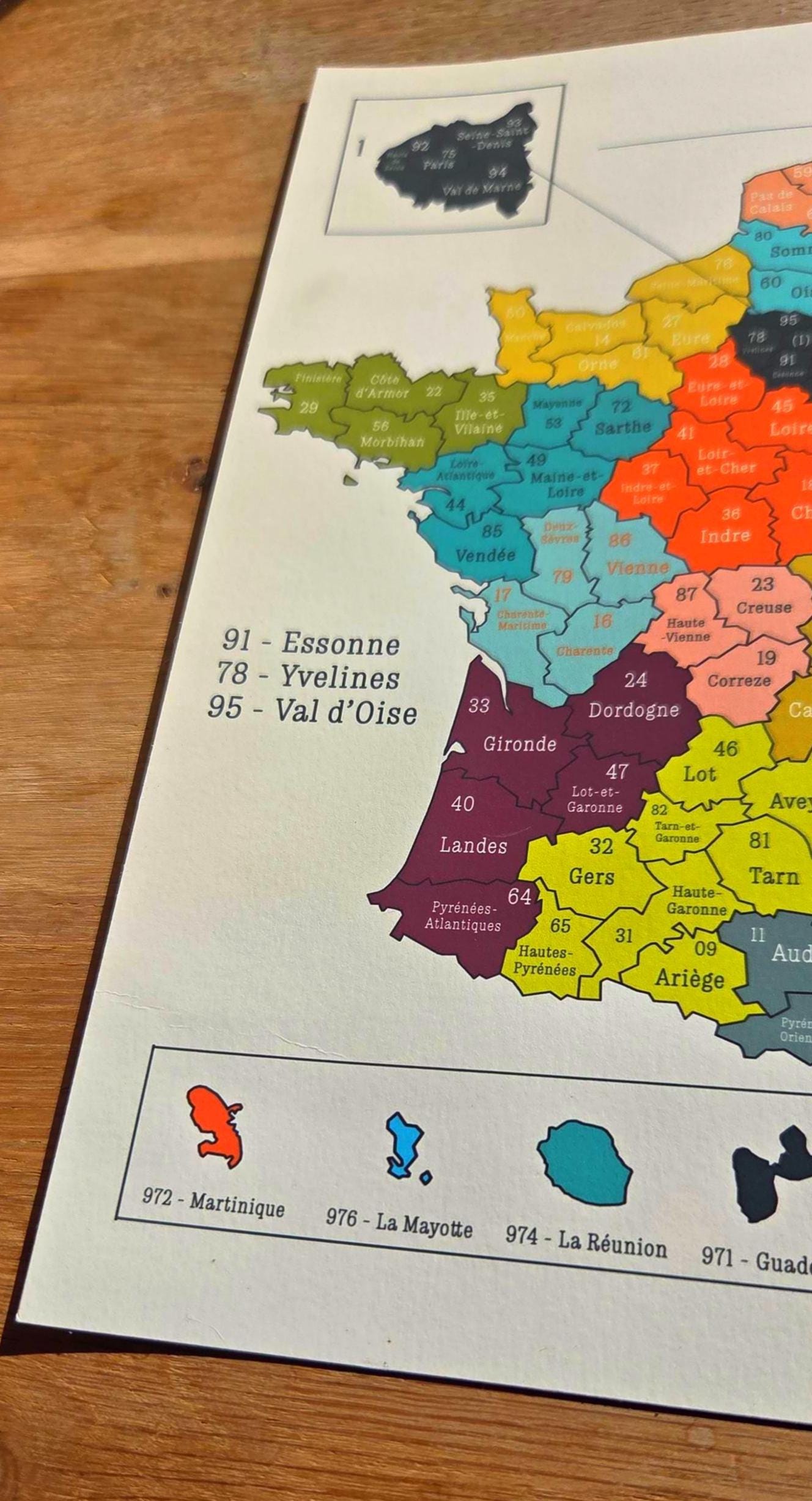 Puzzle Larsen Carte Physique France – 60 Pièces, Cadre Permanent, Animaux, Noms De Villes, éducatif