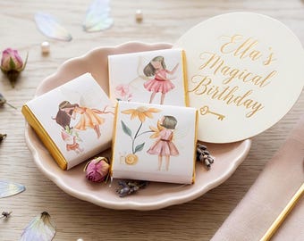 Personalised Fairy Chocolate Party Favours – Magic Garden Birthday Treats