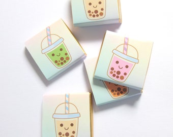 THE TEASHED Boba Starter Kit - Reusable Cup & Straw, Syrups, Tea & Popping Boba, Vegan, 3 Servings