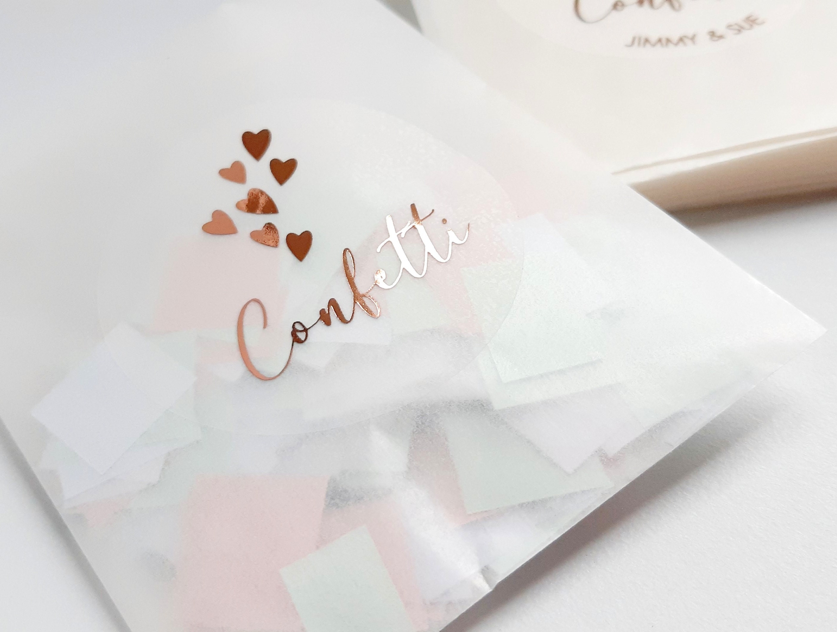 Confetti Glassine Bags Wedding Confetti Rose Gold Confetti Etsy UK