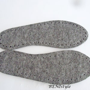 Felt Soles for Crochet Shoes, Insoles for Shoes Knit, Soles for Slippers image 1