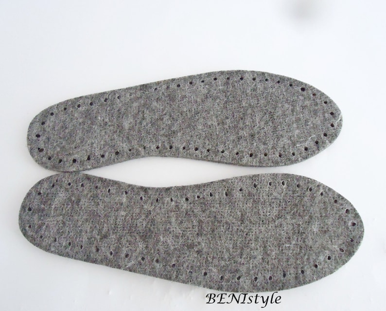 Felt Soles for Crochet Shoes, Insoles for Shoes Knit, Soles for Slippers image 1