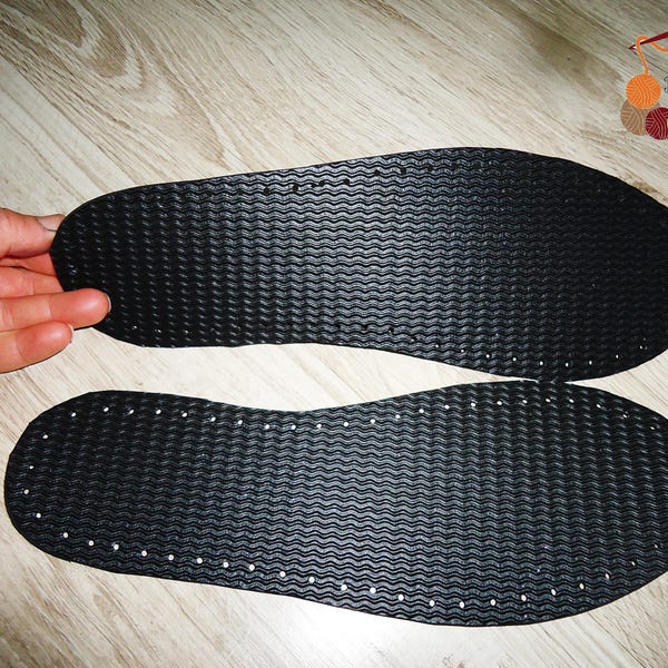 Rubber sole for shoes, Black sole, Sole for crochet shoes, Ready for job, Vibram Rubber sole, U.S Size sole, Ready punched soles, sole shoe