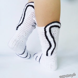 Crochet Socks, Cat Socks, Cat Slippers, House Socks, Animal Socks, Women Socks, Kitten Face Socks, Feline Feet, Crazy Cat Lady Socks, image 2