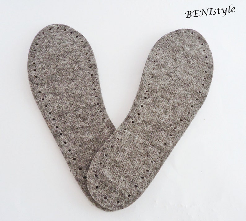 Felt Soles for Crochet Shoes, Insoles for Shoes Knit, Soles for Slippers image 2