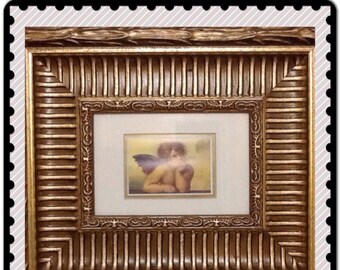 Cherub Angelic Gold Vintage Framed Wall Art Wall Hanging Home Decor Country Decor Victorian Cottage Chic Farmhouse Decor French Country
