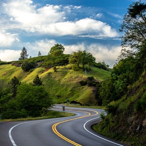 Wine Country, Highway 101, California Highway, California Roads, Home Art, Fine Art Photography | Wine Country Highway - Napa, CA