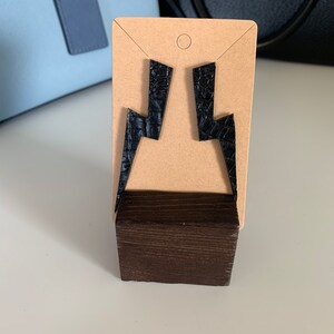 Bolt Gator Embossed Leather Earrings