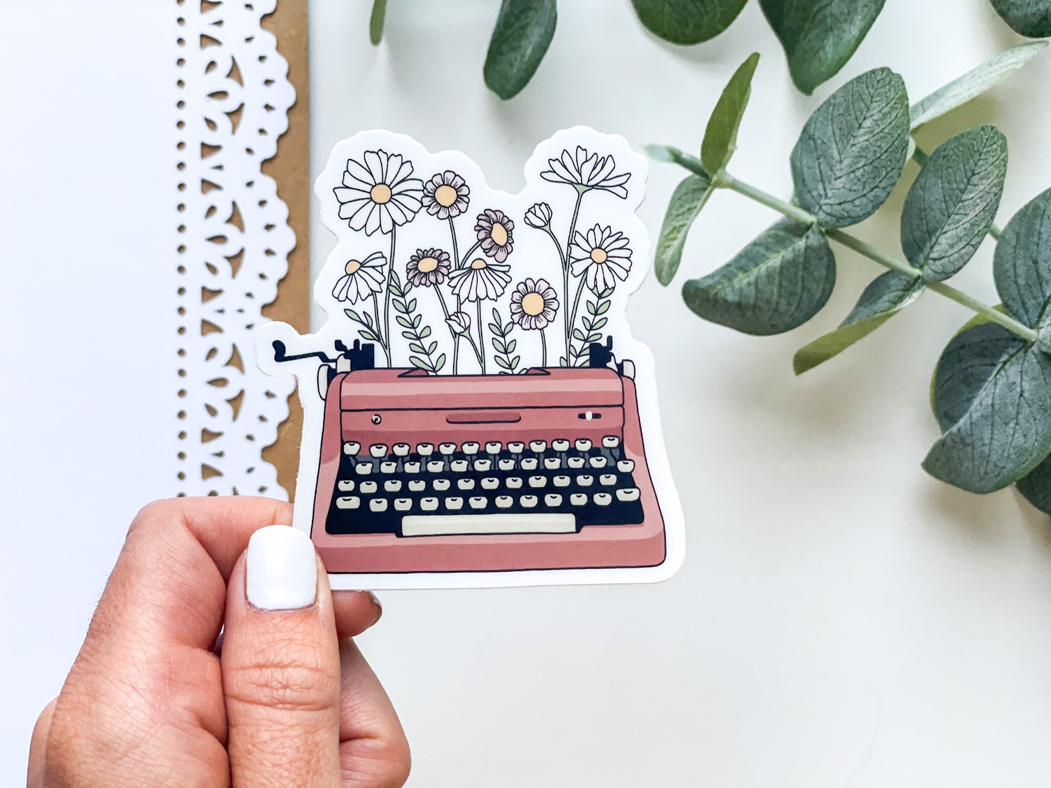 Buy Retro Goods Stickers, Flower Die Cut Stickers, Vintage Typewriter Phone  Iron Crown Camera Lamp Die Cut Flakes Y06 Online in India 