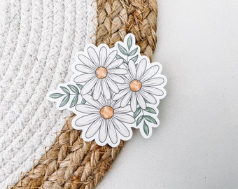 Daisy Sticker | Sticker Bundle | Sticker Shop | Sticker Pack | Flower Stickers | Hydro Flask Stickers | Sticker Aesthetic | BOHO Stickers