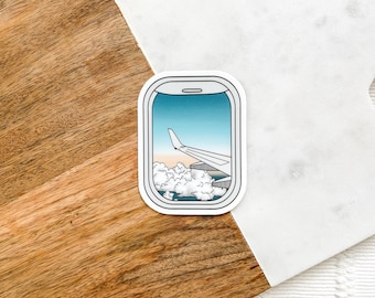 Airplane Sticker | Travel Stickers | Vinyl Stickers | Waterproof Stickers | Sticker Shop | Laptop Stickers | Water bottle Sticker