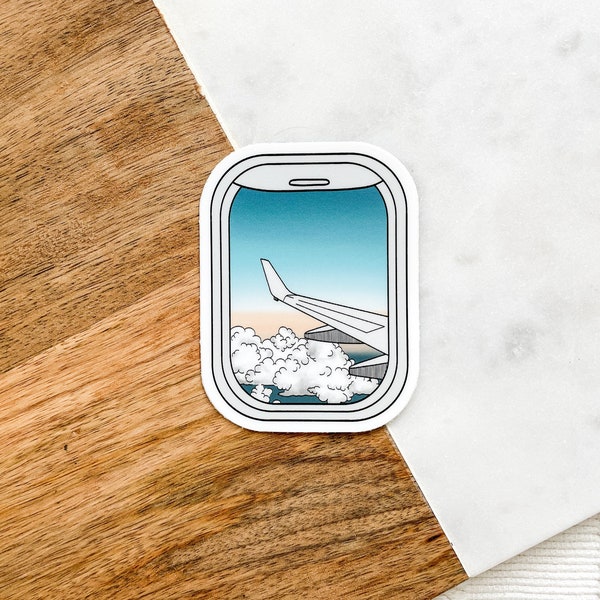 Airplane Sticker | Travel Stickers | Vinyl Stickers | Waterproof Stickers | Sticker Shop | Laptop Stickers | Water bottle Sticker