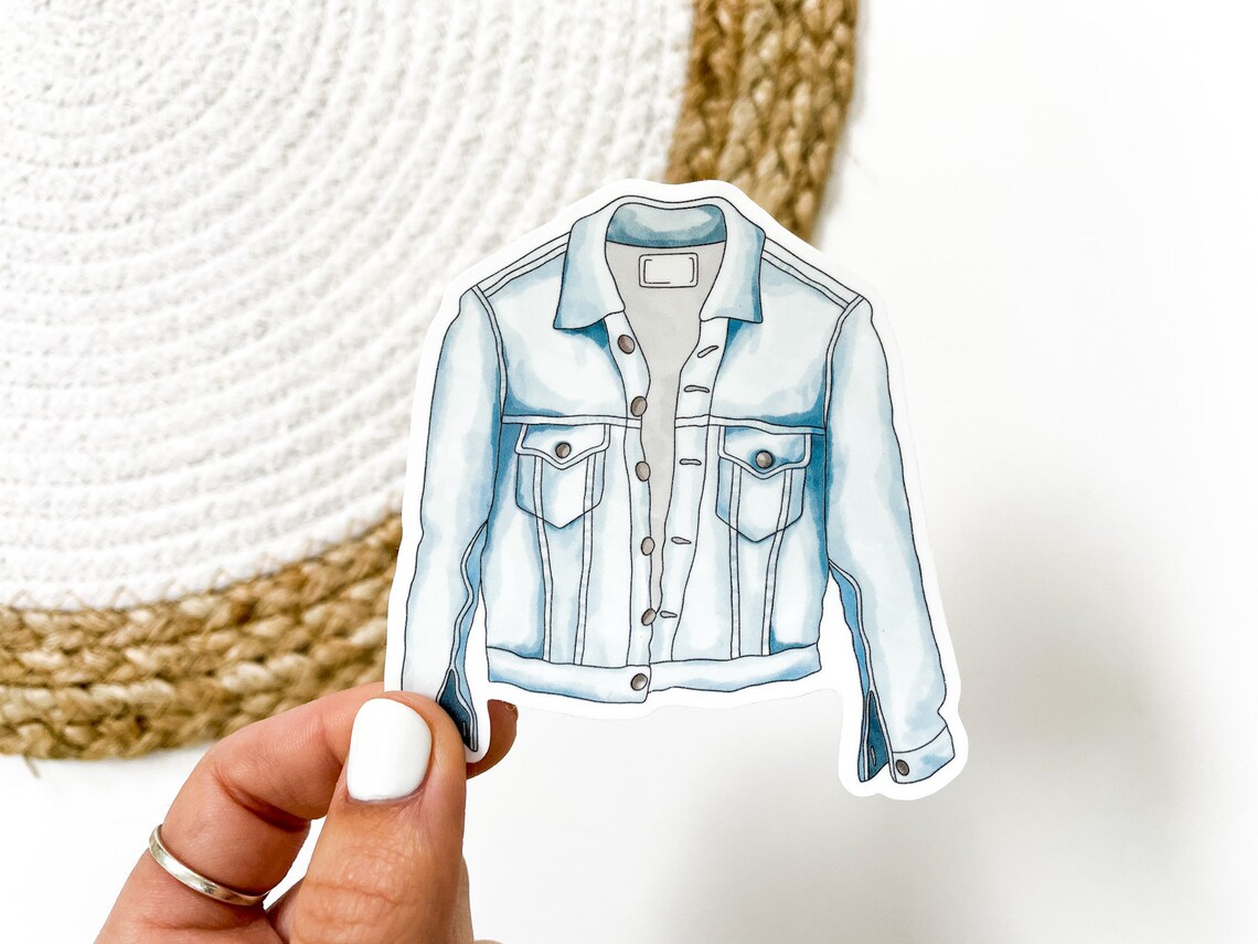 Fashion Stickers Jean Jacket Sticker Hydroflask Stickers Etsy