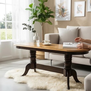 Modern Farmhouse Solid Oak Console Table | Free Blanket-Wrap Shipping