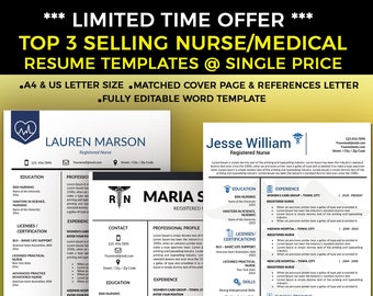 nursing resume template medical resume template rn resume etsy