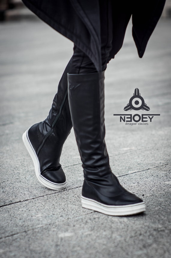 Cyberpunk Preto demi season leather boots Tênis Hada. Etsy Cyberpunk Etsy Preto demi season leather boots Tênis Hada. Etsy Cyberpunk ed08a8