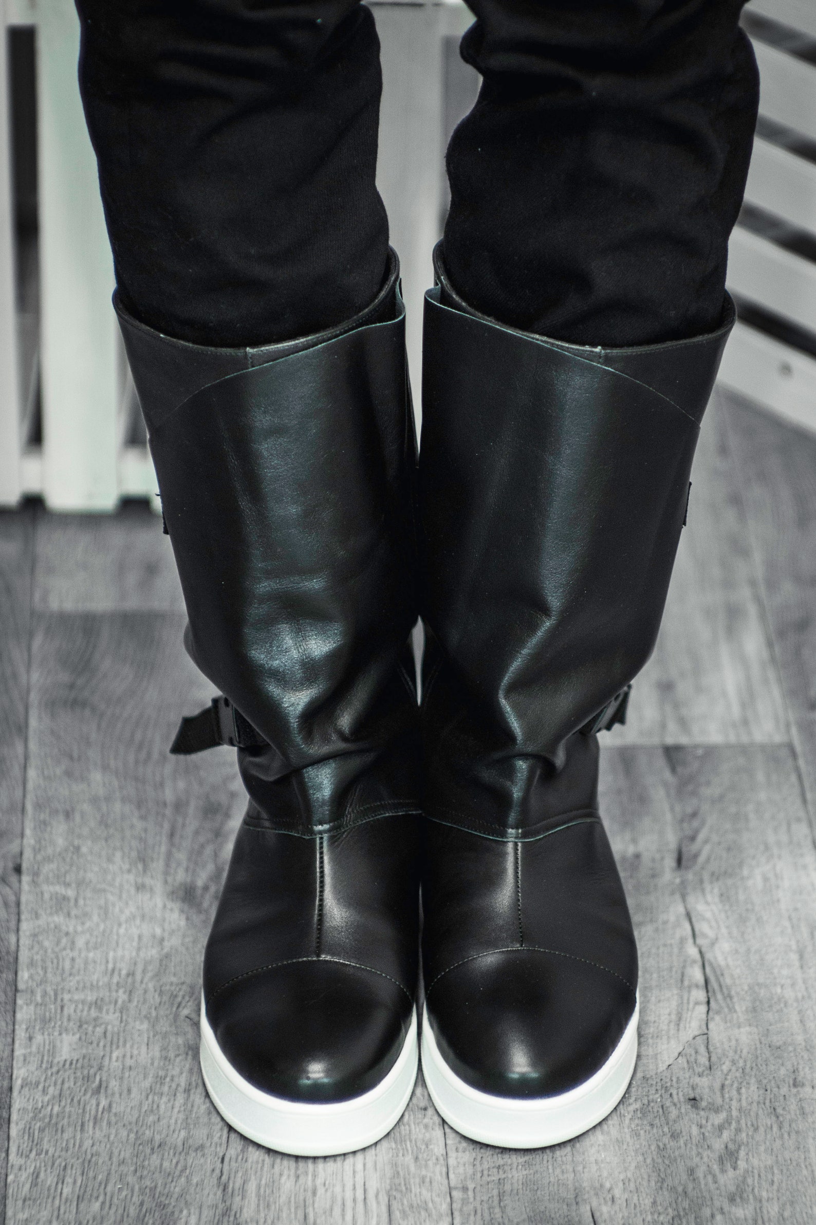 Men's Winter high boots Horosha. Leather riding shoes. Etsy