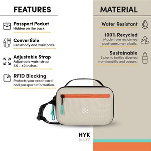 Travel Fanny Pack, Lightweight Belt Bag, RFID Crossbody Sling Bag for Women, Sherpani Hyk image 5