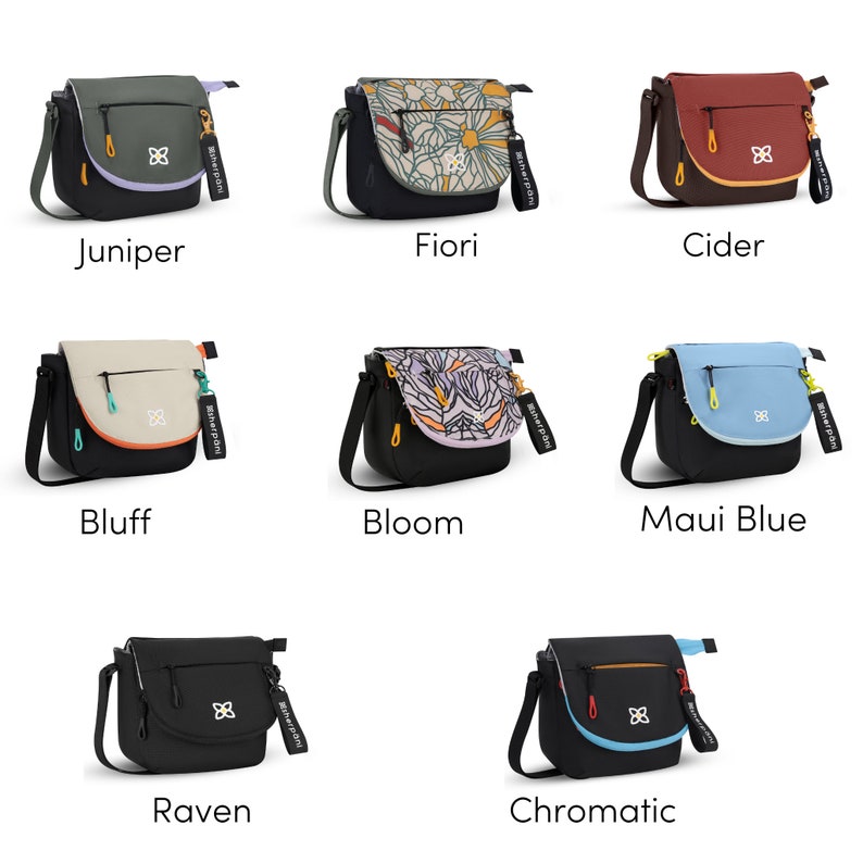 Recycled Nylon Crossbody, Flap Over Shoulder Bag, Lightweight Purses for Women, RFID Protection, Sherpani Milli image 9