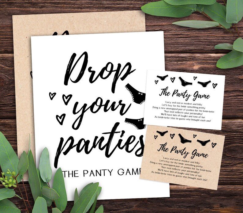 Drop Your Panties Game Printable Bridal Shower Panty Game Etsy Drop Your Panties Game Printable Bridal Shower Panty Game Etsy