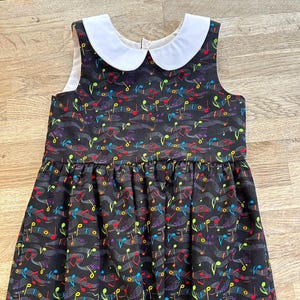 Musical Notes Dress – Girls&#39; Size 7 – Handmade with Love