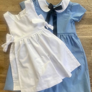 Alice in Wonderland Inspired Dress Set: Vintage Blue Dress & Pinafore