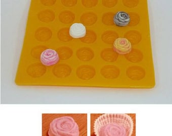 1" Rose Yellow Flexible Mold--Rose Cream Cheese Mint Mold, Butter Mints, Chocolate, Fondant, Etc.