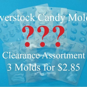 Set of 3 Chocolate and/or Hard Candy Overstock/Clearance Molds