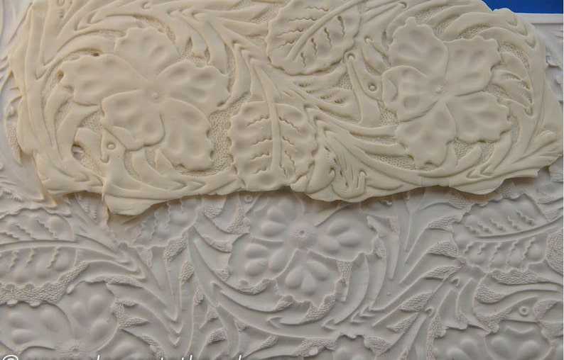 Tooled Leather Texture Mat for Fondant or Clay
