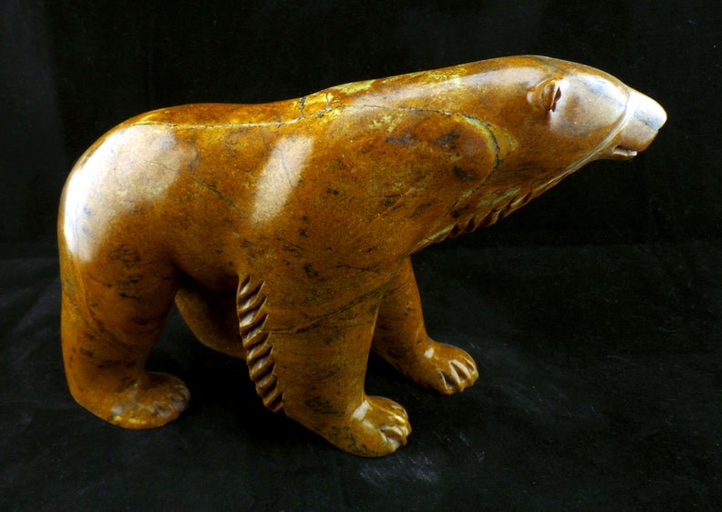 Polar Bear Carving Canadian Art Inuvialuit Art Inuit Art Etsy