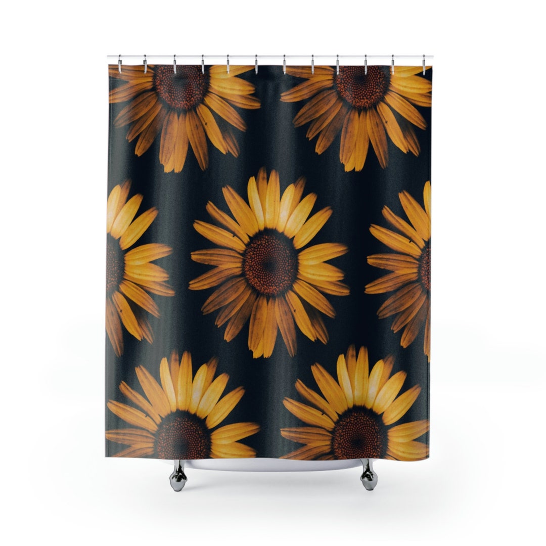 Sunflower Shower Curtains Etsy