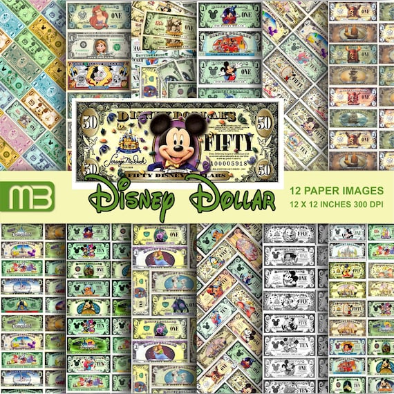 Disney Dollar - Disneyland ticket disney printable money Disney Dollars | Etsy