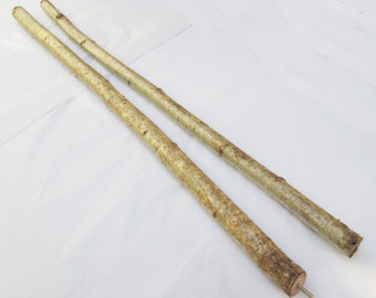 Hazel Branch Hanger – 180cm 6ft (2-Part Screw-Together) Rustic Stick Rail for Macramé, Weaving, Hanging Display – Twine & Glue Included