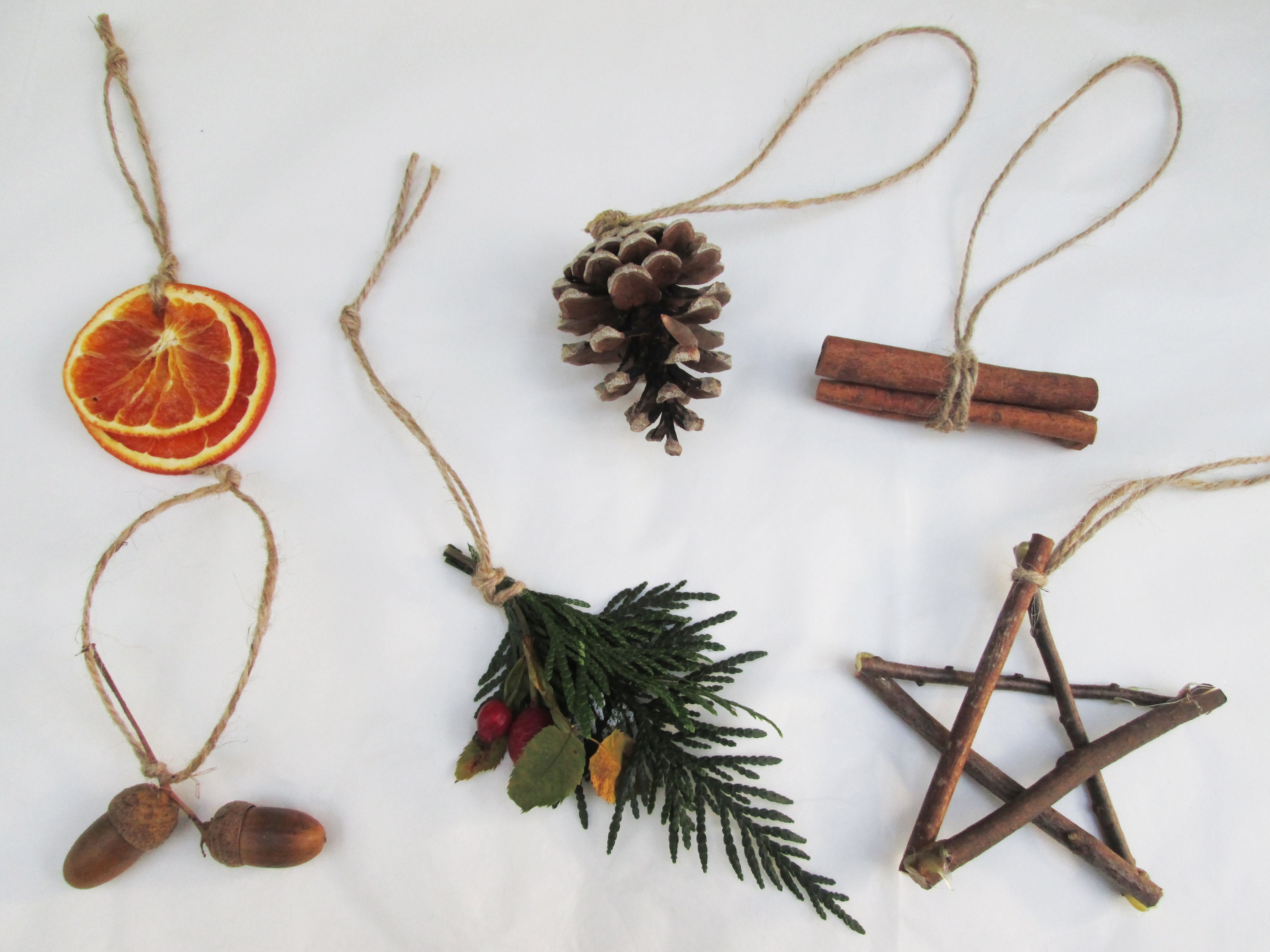 6 Natural Sustainable Eco Friendly Organic Biodegradable Xmas Christmas ...