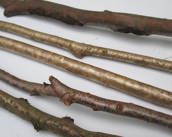 5 x 90cm Natural Bird Perches – Untreated Branches for Budgies, Parrots, Cockatiels | Wooden Cage Perch Set with Bark & Knots