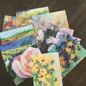 Floral Notecards - 4&quot; x 5&quot; Box of 10 Blank Cards