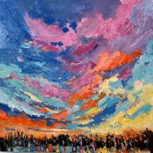 Spectacular Sunset, Original Art, 24&quot; x 24&quot;