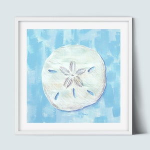 Sand Dollar Art Print: Coastal Beach House Decor