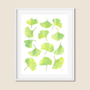 Ginkgo Leaf Print: Minimalist Botanical Wall Art