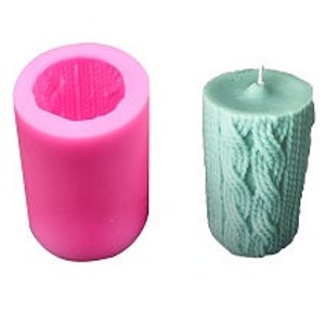 Knit Candle Mold - Silicone